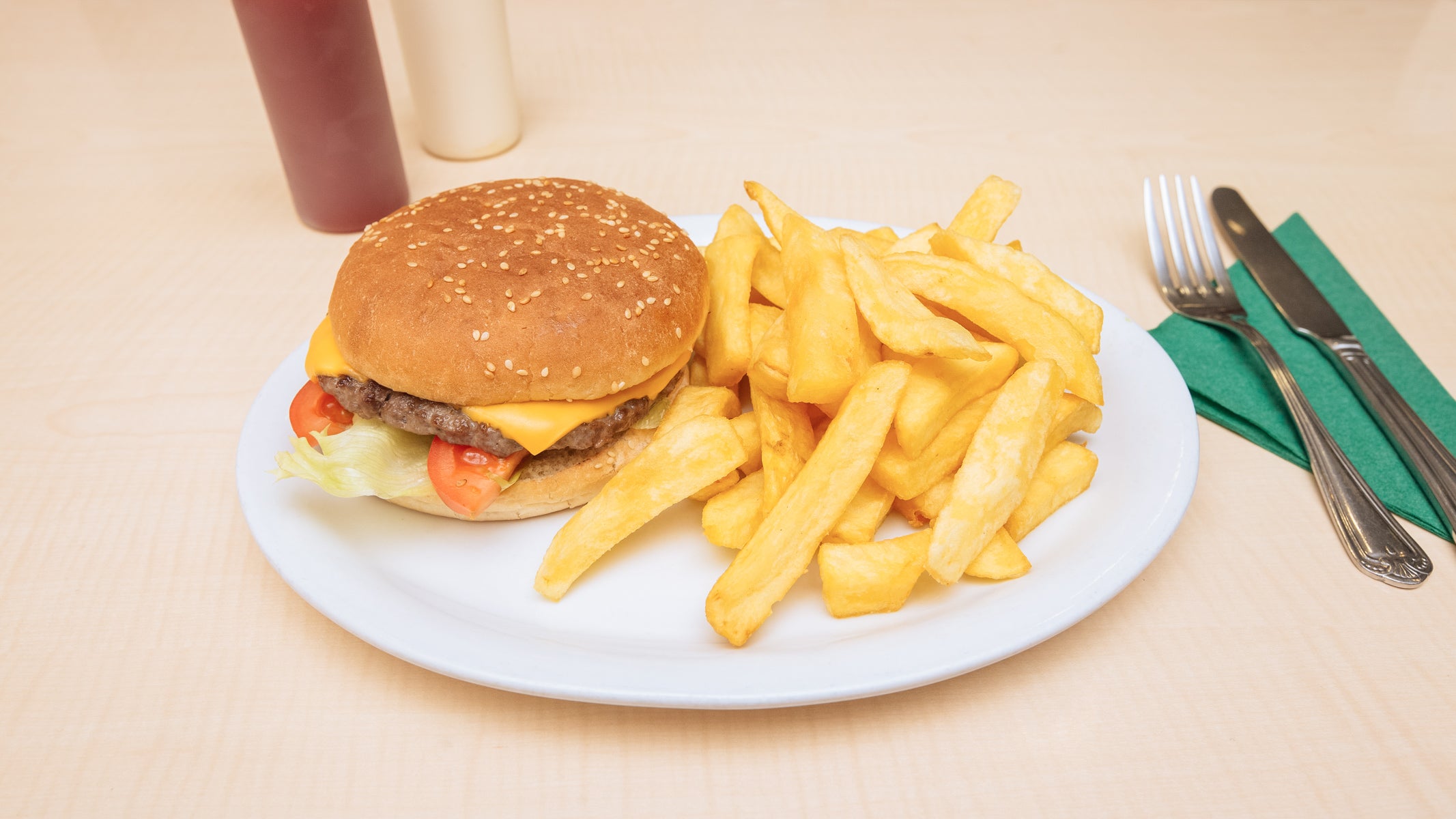 1/4 Pounder Cheese Burger and Chips