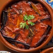 Eggplant Mosakaa With Meat 