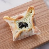 Dozen small Baalbeck cheese fatayer