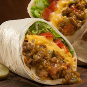 Jumbo Cheesy Ground Beef Wrap Combo