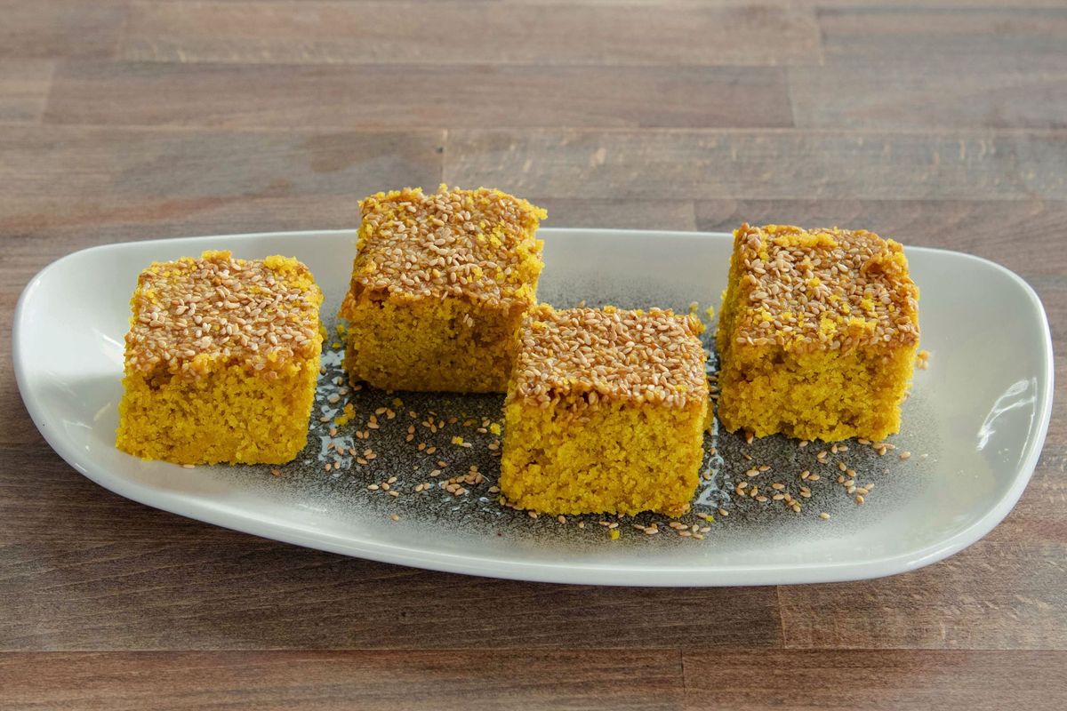 Turmeric Cake (Sfouf)
