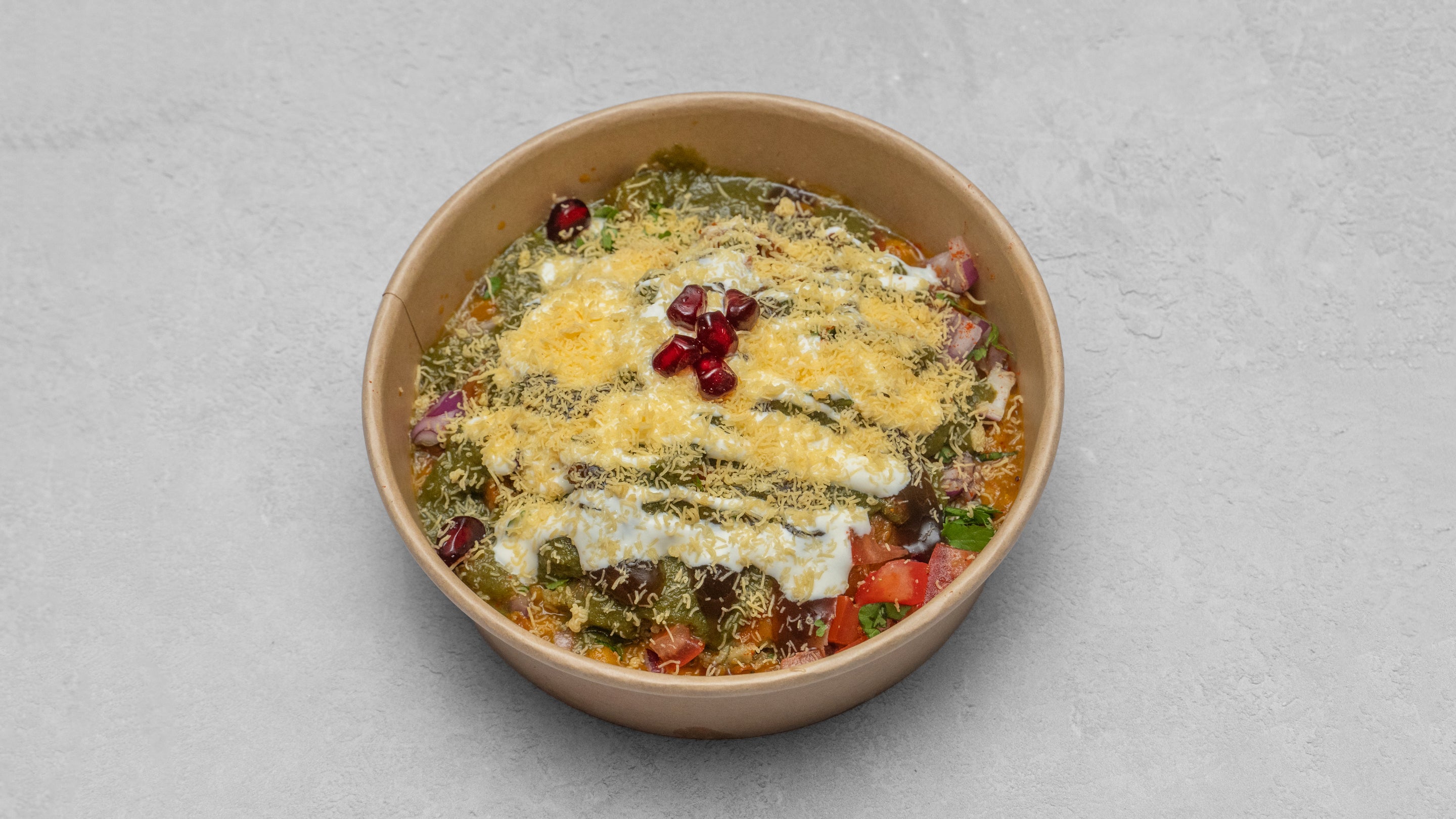 Samosa Chaat -- Vegan Option Available