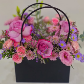 Elegant Purple Black Bag