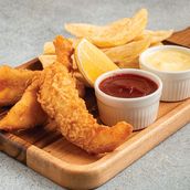 Battered Chicken Strips & Chips