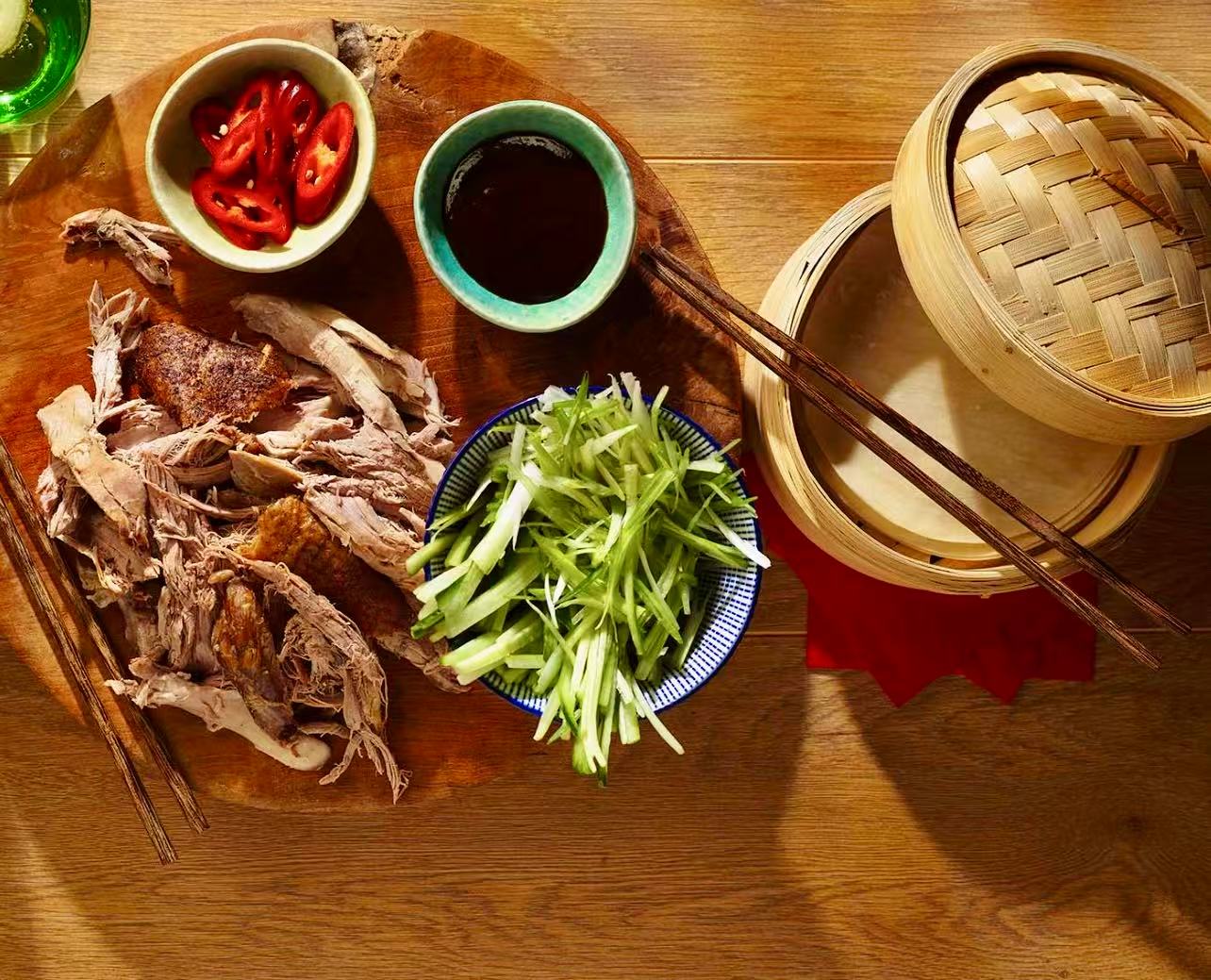 1/2 Aromatic Crisp Duck Pair it with pancakes, hoisin sauce, and fresh veggies for a complete,