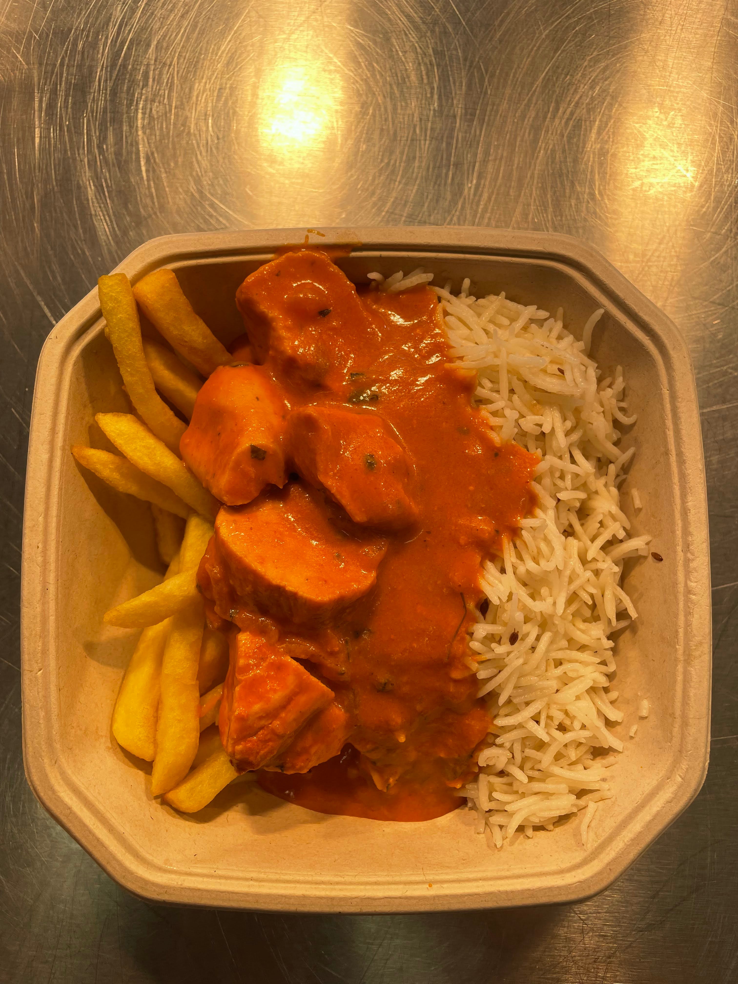 Chicken Tikka Masala with Chips