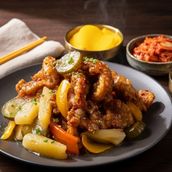 Tangseok Fried Chicken In Korean Sweet And Sour Sauce