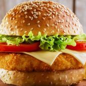 Jumbo Chicken Burger With Cheese