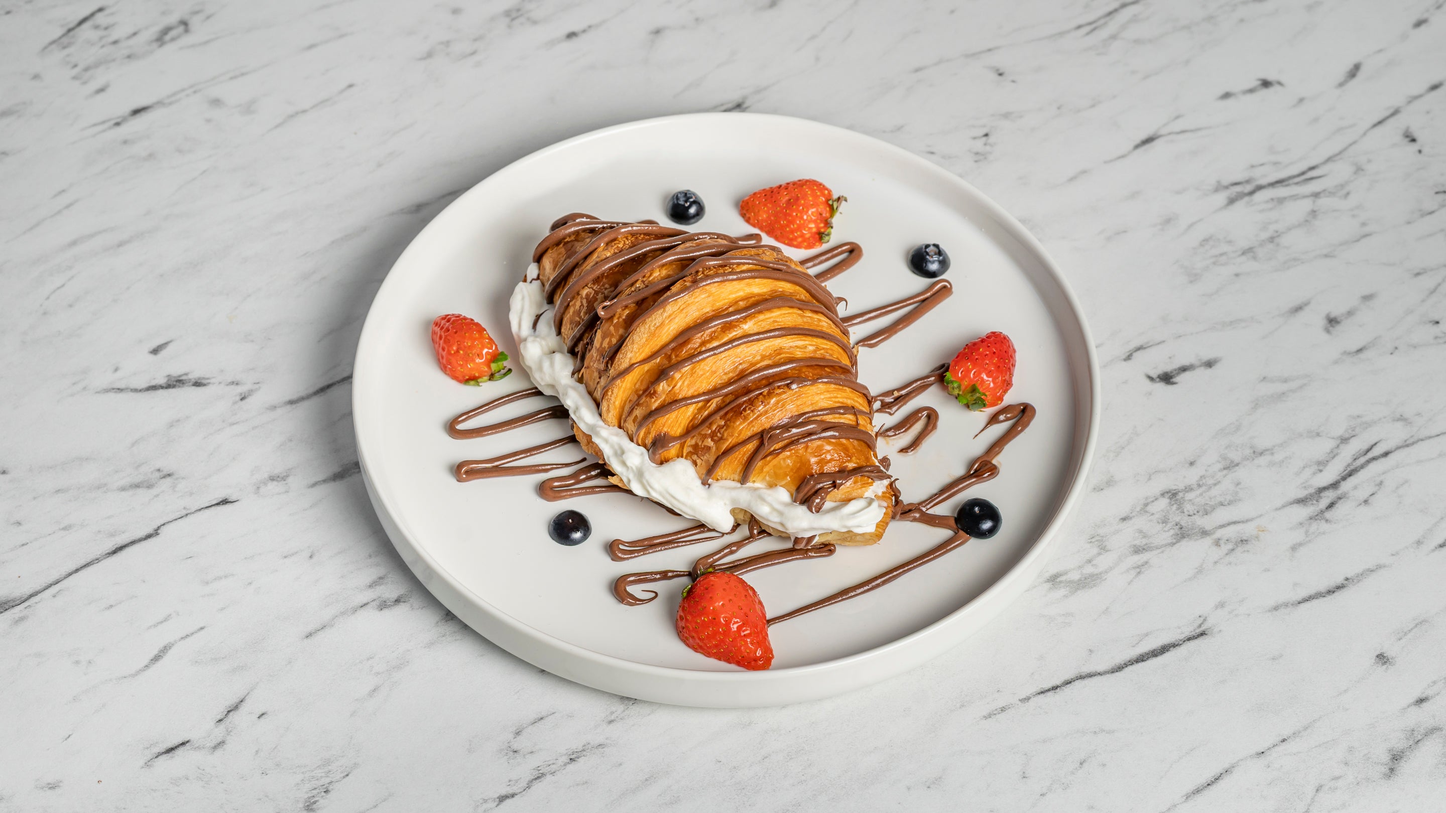 Stuffed Croissant Nutella and Strawberry