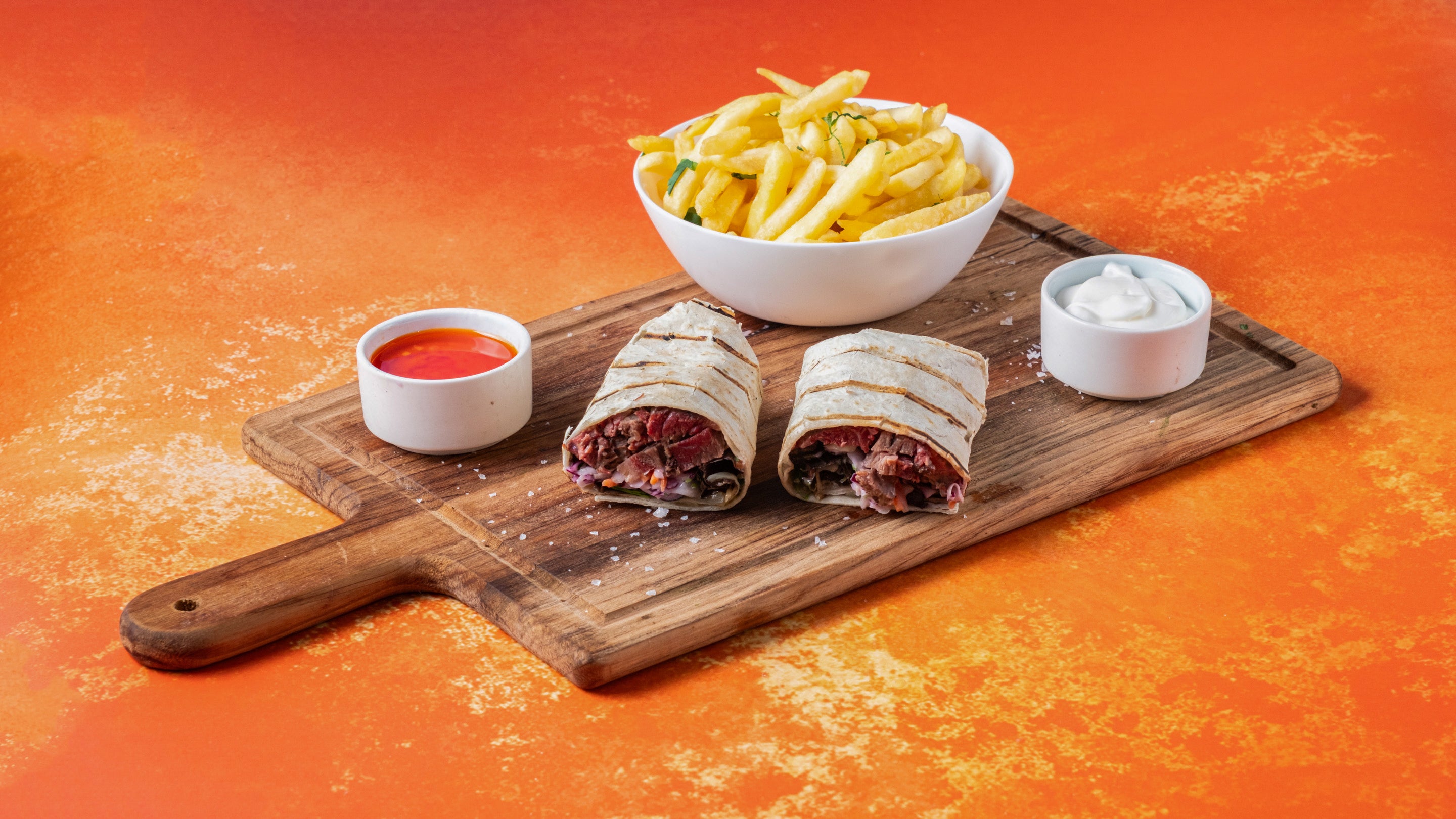 Grilled SteakWrap with Fries