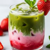 Iced Strawberry Matcha