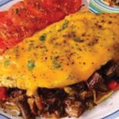 Spinach, Mushroom, Bacon and Cheese Omelette