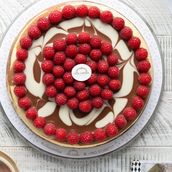 Marble Cheesecake With Red Berry In The Middle