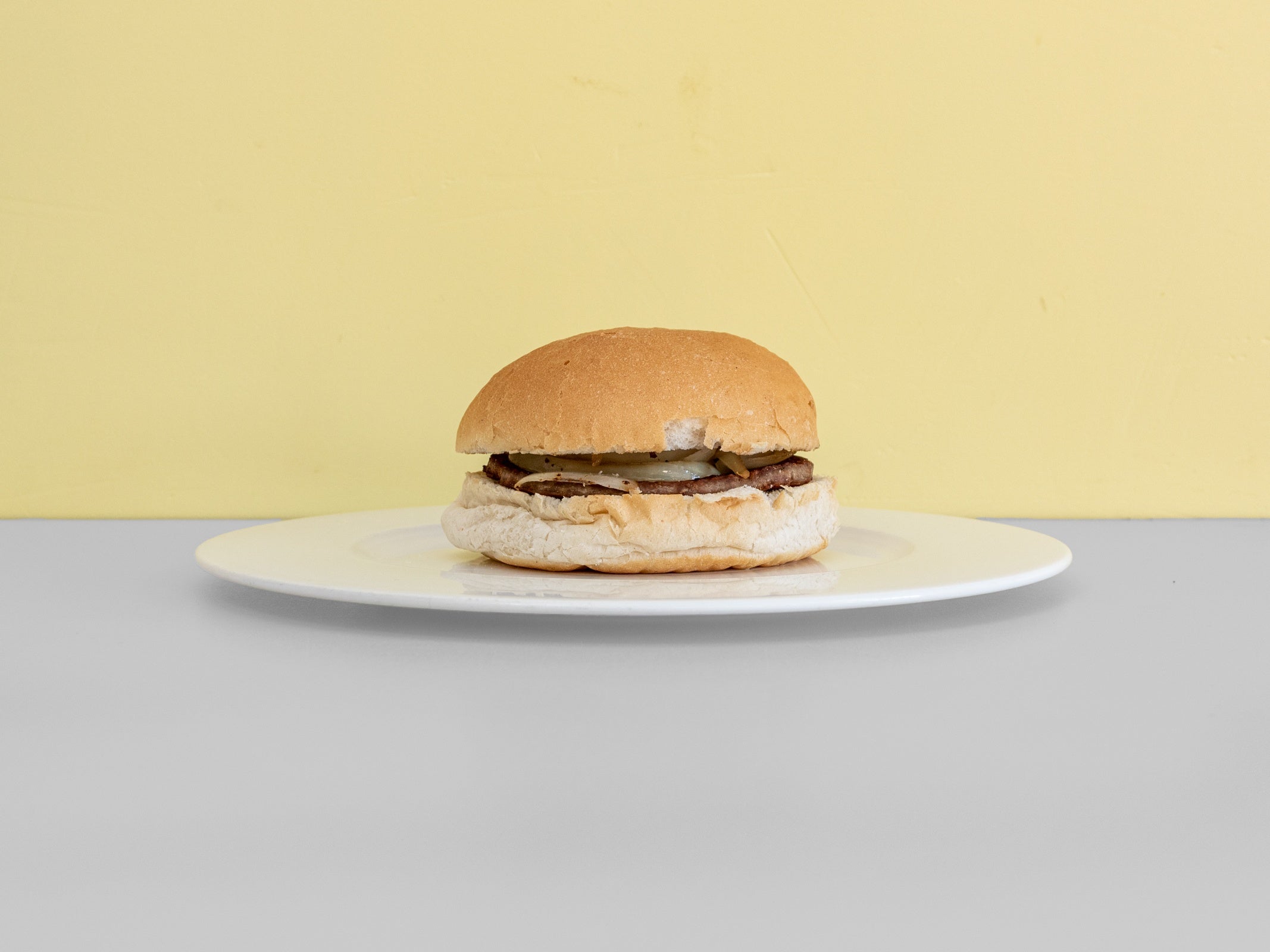 Beef Burgers and Fried Onions