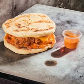 Naan Chicken Burger And Potato Steak