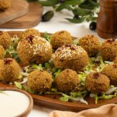 12 Pieces Normal Falafel Plate And 2 Pieces Stuffed Falafel