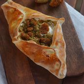 Falafel And Labneh Manoushe