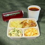Lunch Box: Chicken Breast, Bulgur, Olivier & Cabbage Salad (куриная грудка, булгур, оливье, капуста с морковью)