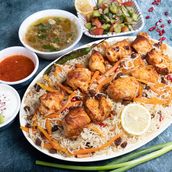 Afghani Polaw With Chicken Boti