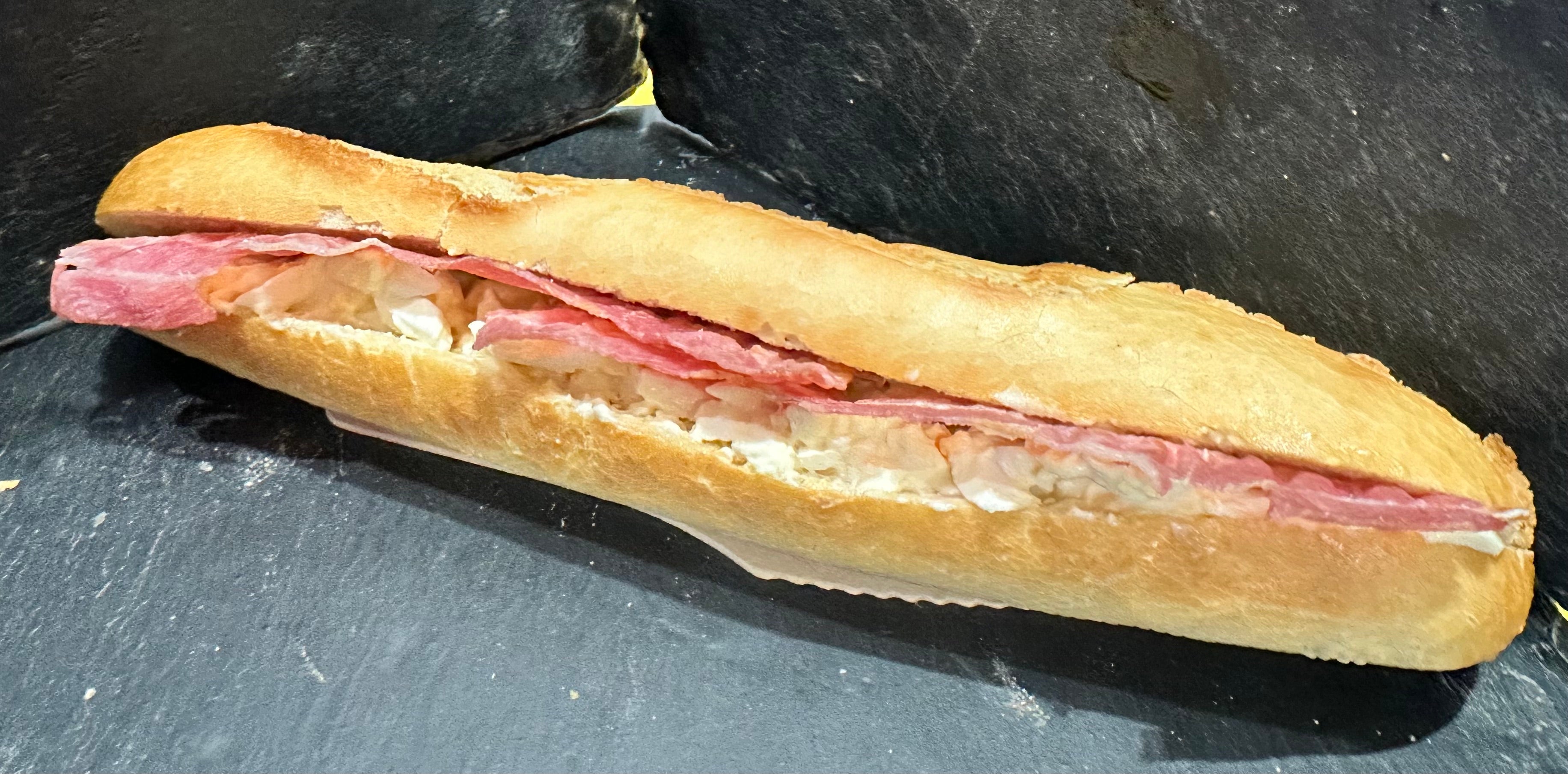 Baguette with Bacon, Egg, Mayonnaise