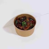 Potato and eggplant hamsa with pomegranate molasses