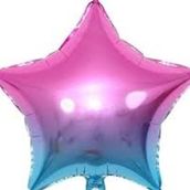 Pink Blue Ombre Star 18" Balloon