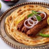 Chicken Seekh Kabab and Paratha