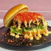 Cheesy Beef Burger Cheetos With Drinks