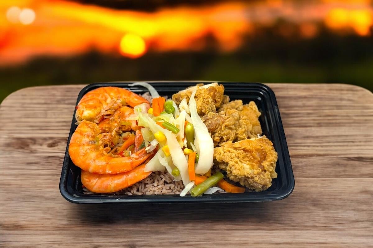Pepper Prawns & Fried Chicken