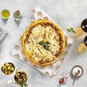 Meat With Dough and Cheese Manakish