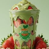 Pistachio Strawberry Fondue