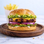grilled beef burger