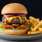 BEEF BURGER + FRIES