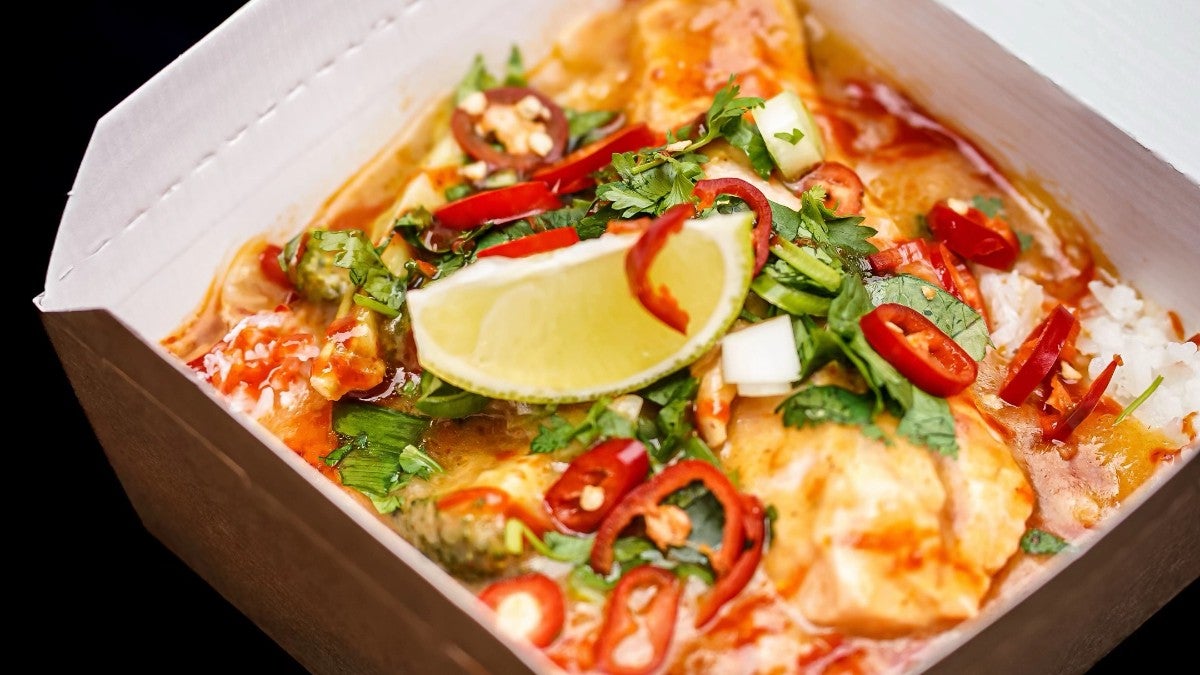 Red curry Salmon