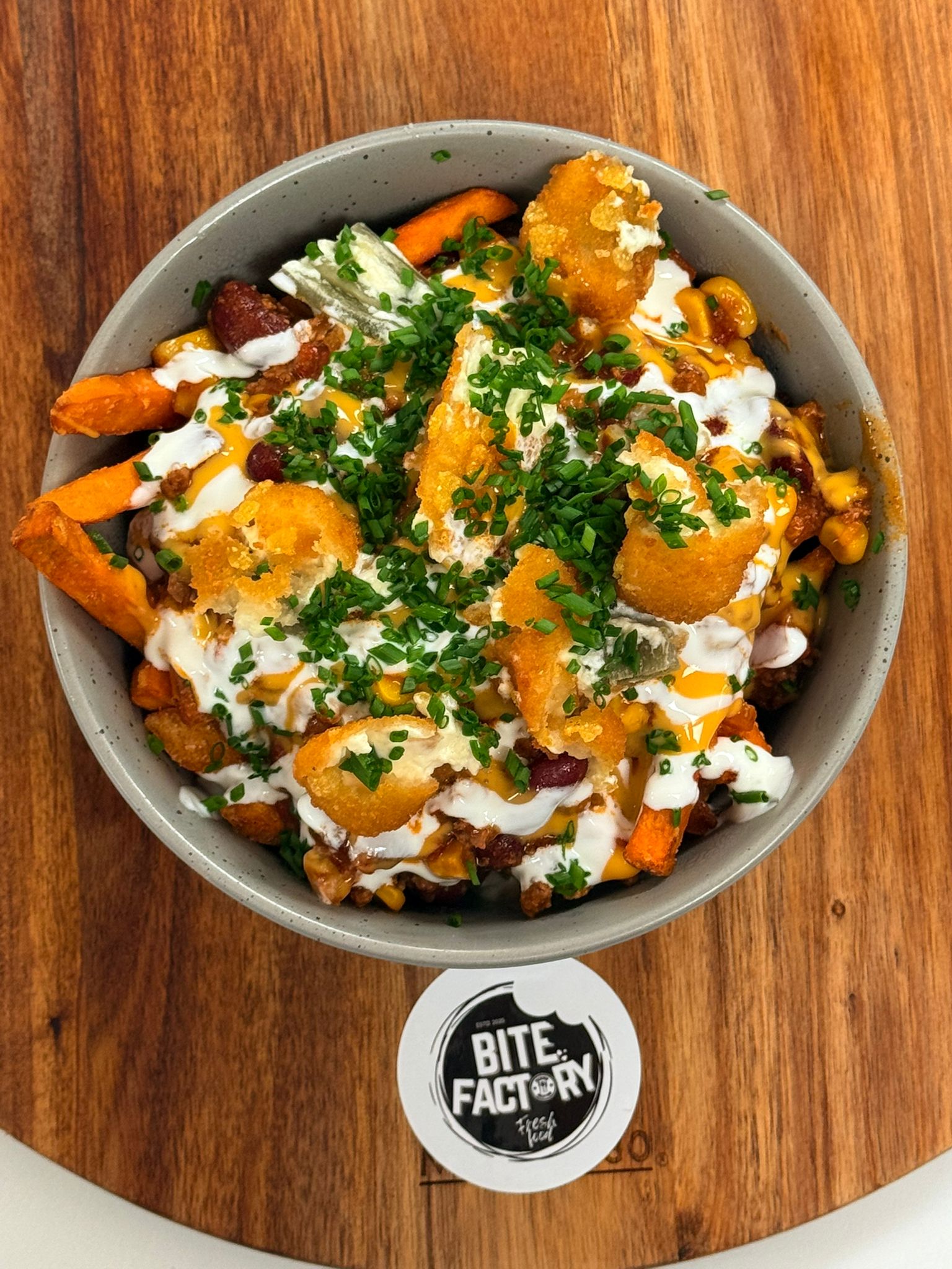Loaded chilli con carne sweet fries