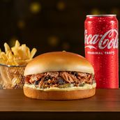 Brisket Burger Meal With Fries & Soft Drink