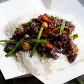Wok Seared Beef And Mushroom Rice