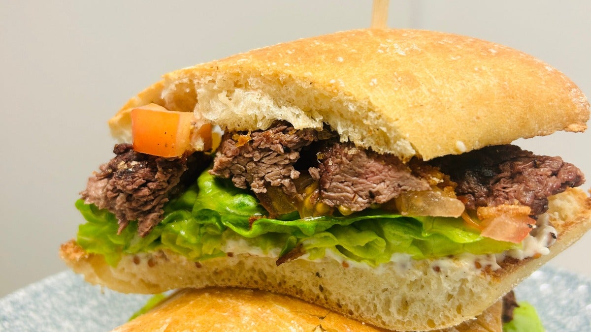 Steak & Crispy Onion Ciabatta