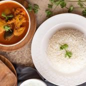 Chicken Salona With White Rice
