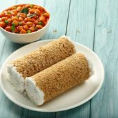 Wheat Puttu With Kadala Curry