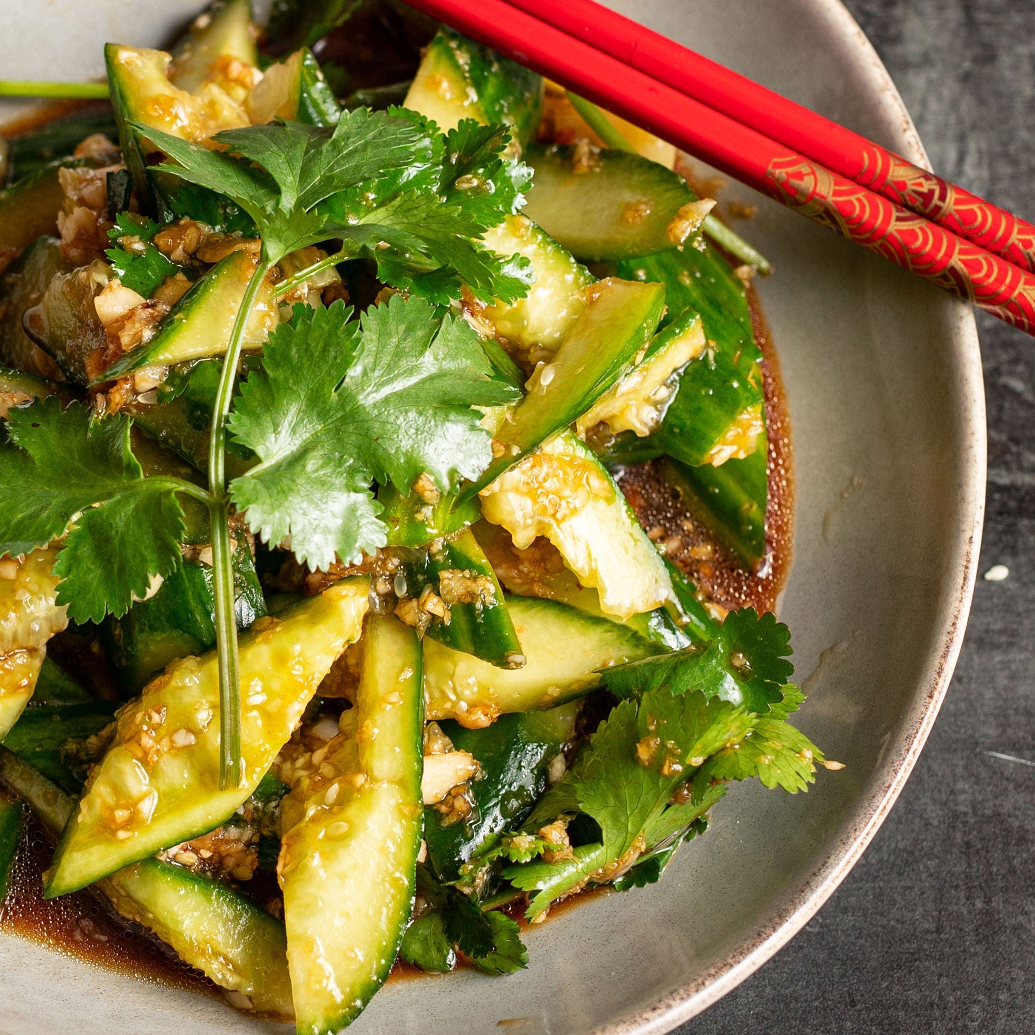 Smashed Cucumber Salad in Soy Bean Sauce - 拍黄瓜