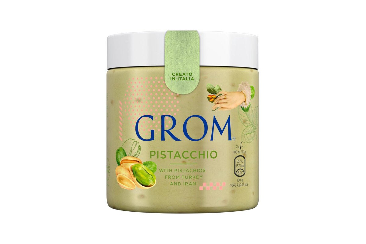 Grom Pistachio Gelato Ice Cream Tub 460ml