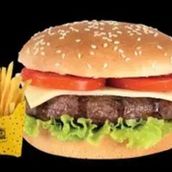 Regular Beef Burger With Fries