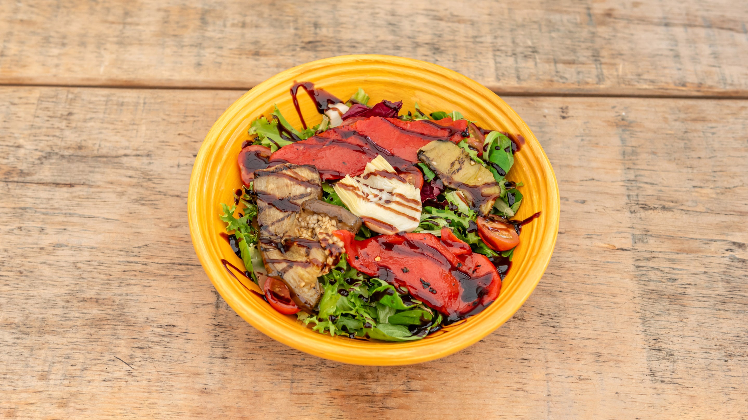 Marinated grilled vegetables salad