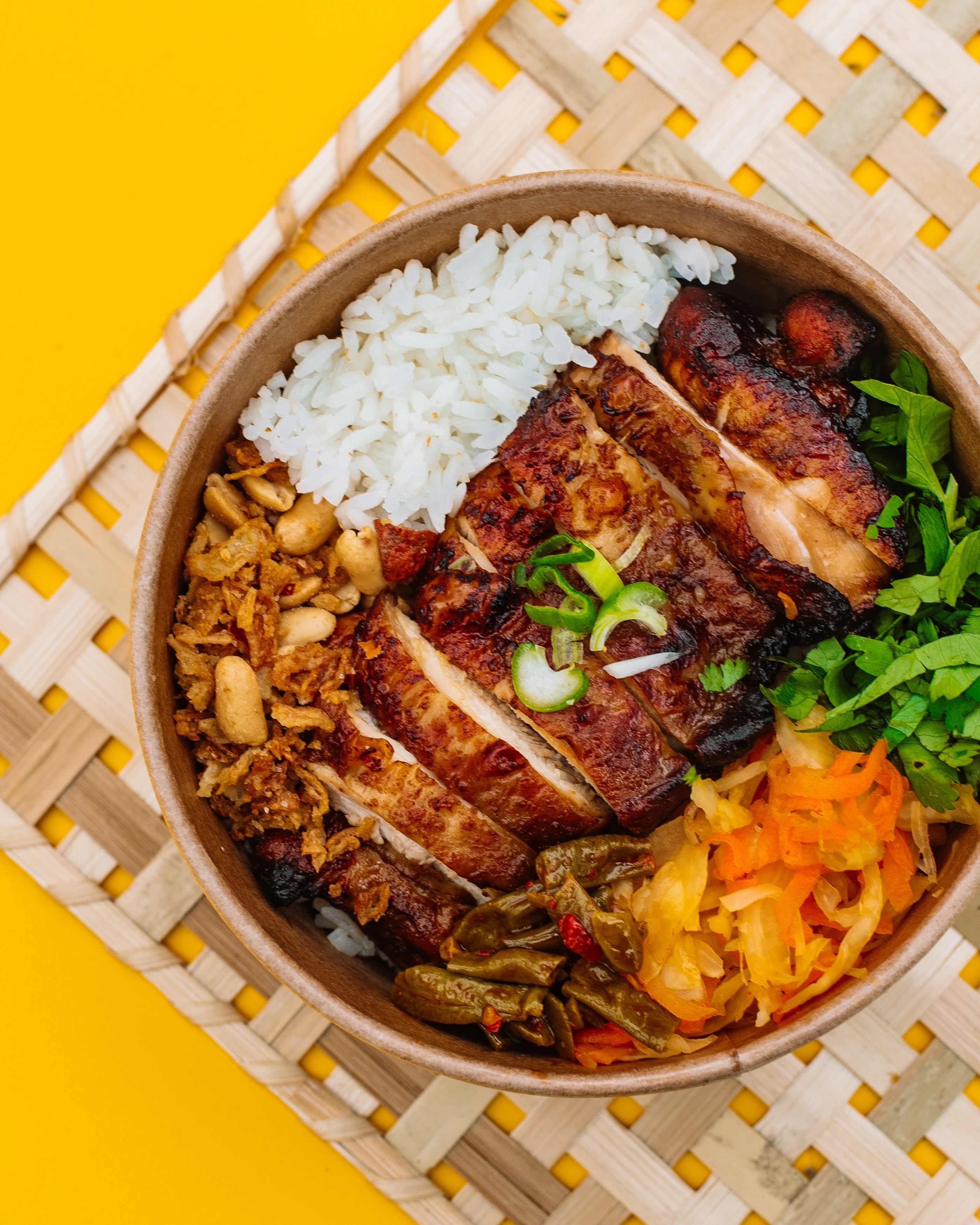Rice Bowl with Honey BBQ Chicken 蜜汁鸡腿饭
