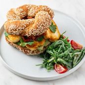 Grilled Halloumi Bagel