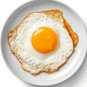 Half Fried Egg Plate