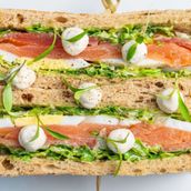 Salmon Club Sandwich
