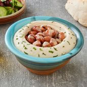 Hummus Tahina Topped with Foul