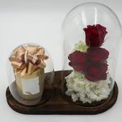 Lava Candles with Fresh Flower